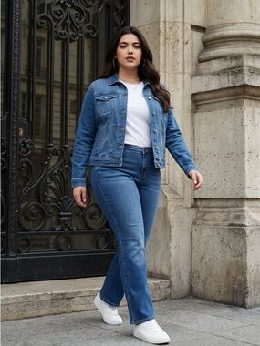 EUC Lane Bryant Plus Size Bootcut Denim Blue Jeans - Size 28